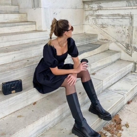 Zara Leather Lug Sole Boots - Blogger Favorite - Picture 4 of 9